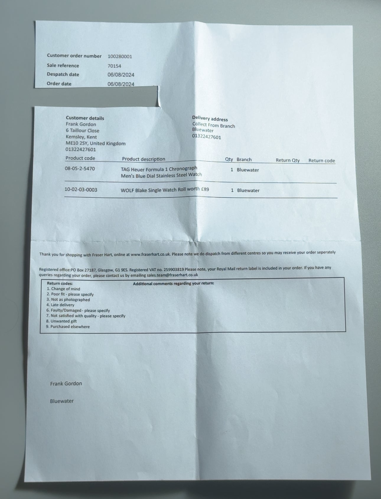 TAG Heuer Formula 1 Chronograph - CAZ1014